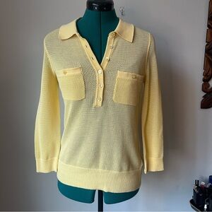 Belford Mesh Butter Yellow Polo S